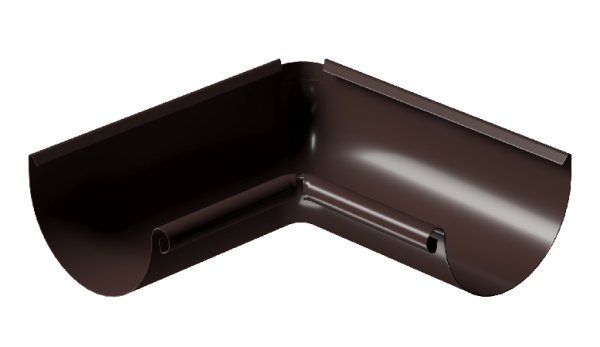 Угол внутренний 90° D125 Döcke STAL PREMIUM Шоколад, (RAL 8019) купить в Альметьевске