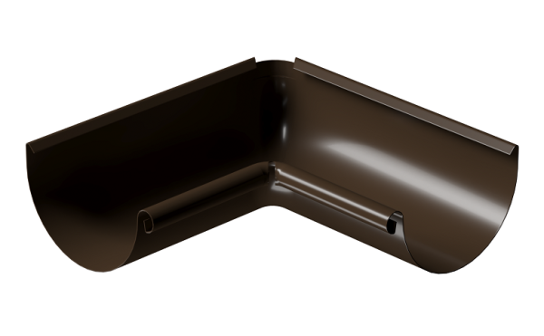 Угол внутренний 90° D125 Döcke STAL PREMIUM Каштан, (RAL 8017) купить в Альметьевске