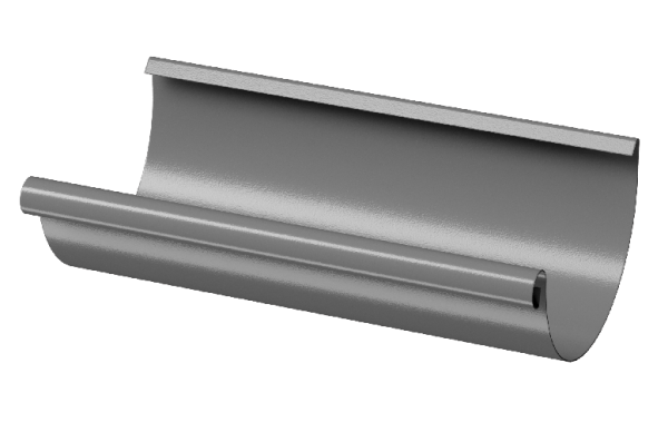 Желоб полукруглый D125 3 м Döcke STAL PREMIUM Графит, (RAL 7024) купить в Альметьевске