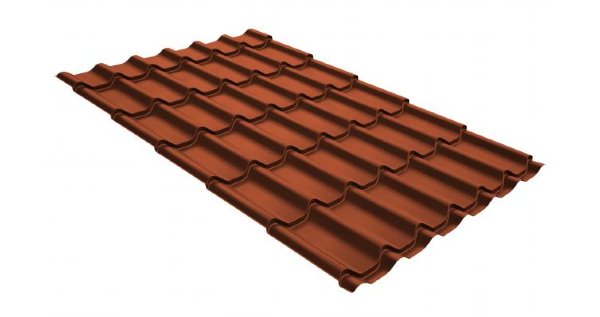 Металлочерепица классик GL 0,5 GreenCoat Pural RR 750 кирпично-красный (RAL 8004 терракота) купить в Альметьевске