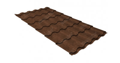 Металлочерепица кредо 0,45 Safari Twincolor Brown