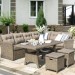 Комплект мебели AFINA плетеной из иск. ротанга AFM-307B Beige купить в Альметьевске