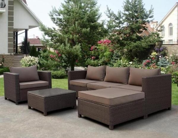 Комплект мебели AFINA плетеной из иск. ротанга YR821A Brown/Beige купить в Альметьевске