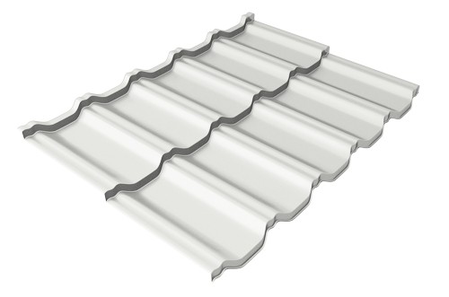 Металлочерепица модульная Квинта Uno Grand Line c 3D резом 0,5 Satin RAL 9003 сигнальный белый купить в Альметьевске