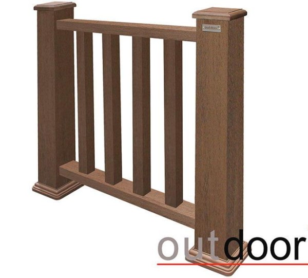 Ограждение из ДПК Outdoor Классик 3D STORM коричневый микс купить в Альметьевске