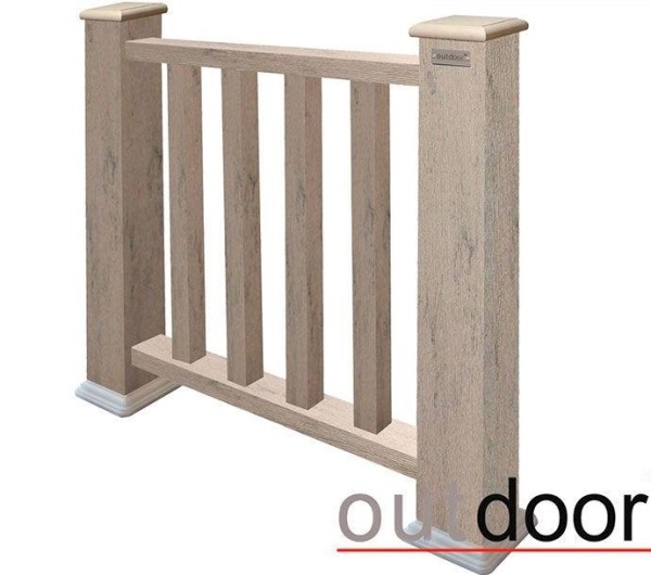 Ограждение из ДПК Outdoor Классик 3D STORM серый микс купить в Альметьевске