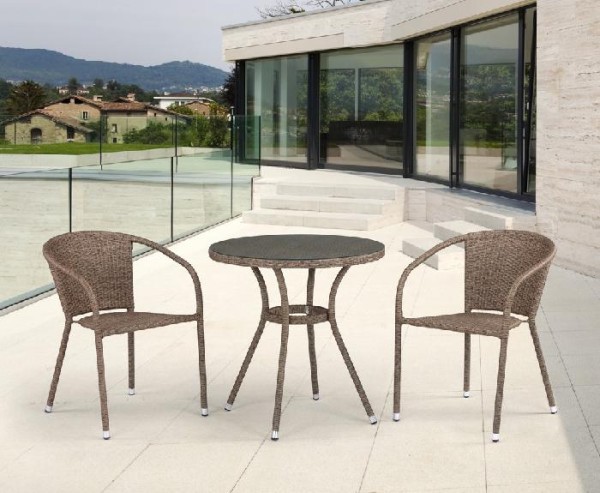 Комплект плетеной мебели AFINA из иск. ротанга T282ANT/Y137C-W56 Light Brown 2Pcs купить в Альметьевске