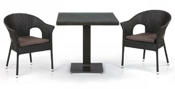 Комплект плетеной мебели AFINA из иск. ротанга T605SWT/Y79A-W53 Brown 2Pcs купить в Альметьевске