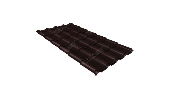 Металлочерепица камея 0,5 Satin RAL 8017 шоколад купить в Альметьевске
