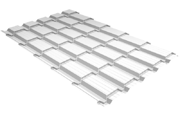 Металлочерепица GL квадро профи 0,5 Satin RAL 9003 сигнальный белый купить в Альметьевске
