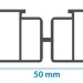 Лага алюминиевая KRONEX 50x25x3000 мм несущая купить в Альметьевске
