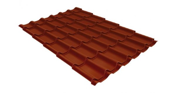 Металлочерепица классик 0,45 Drap RAL 8004 терракота купить в Альметьевске