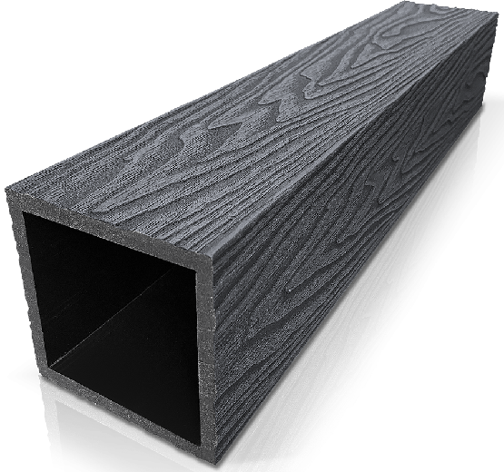 Столб ДПК 3D GardenParkett фактура дерева Графит купить в Альметьевске