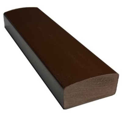 Лавочный брус Ecodecking Некст полнотелый глянцевый 70х35 шоколад (под заказ)